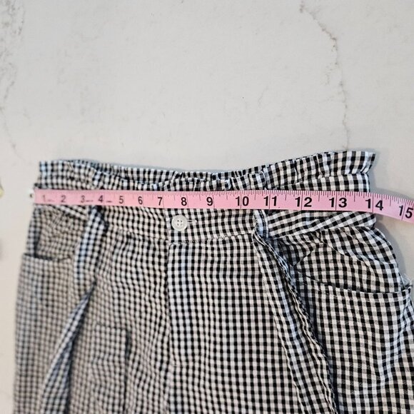 NEW Sincerely Jules Capris Pants Small Black White Checked Gingham Pedal Pusher - Picture 9 of 12